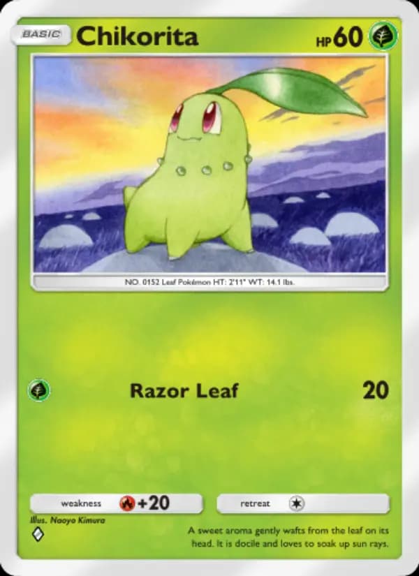 Chikorita — Wisdom of Sea and Sky, One Diamond