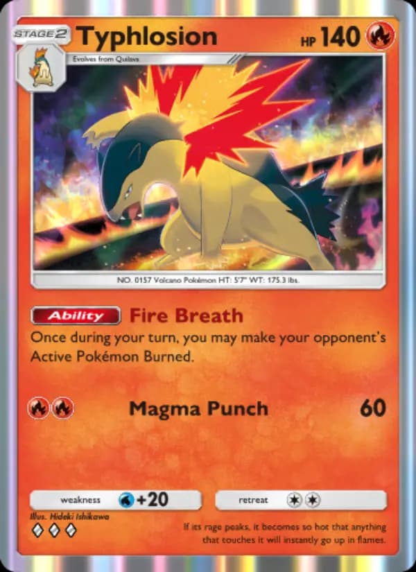 Typhlosion — Wisdom of Sea and Sky, Three Diamond