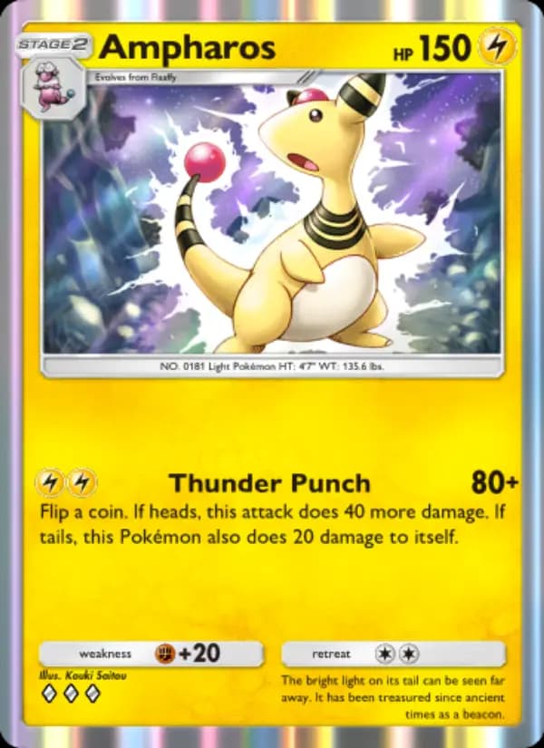 Ampharos — Wisdom of Sea and Sky, Three Diamond