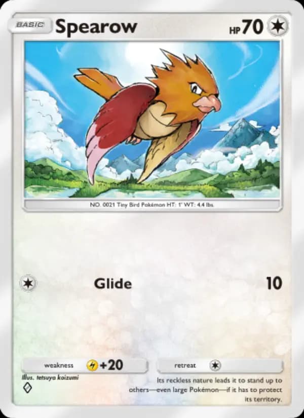 Spearow — Wisdom of Sea and Sky, One Diamond