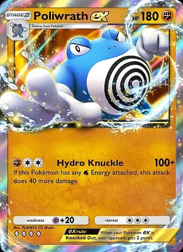 Poliwrath ex — Secluded Springs, Four Diamond