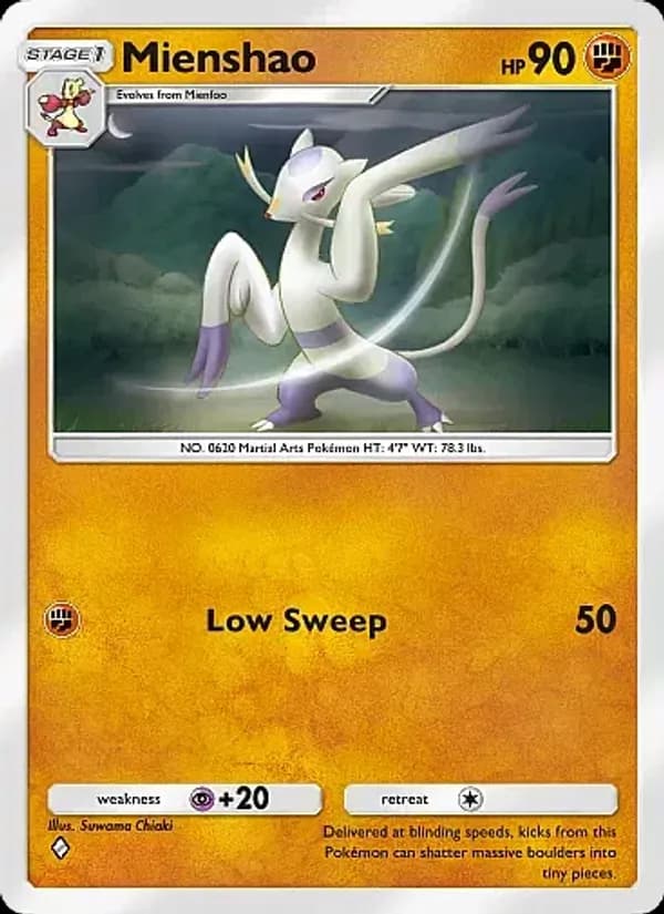 Mienshao — Crimson Blaze, One Diamond