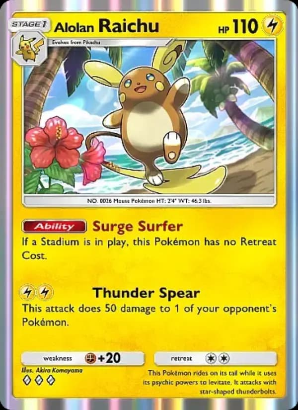 Alolan Raichu — Fantastical Parade, Three Diamond