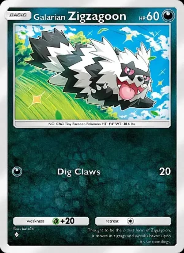 Galarian Zigzagoon — Fantastical Parade, One Diamond