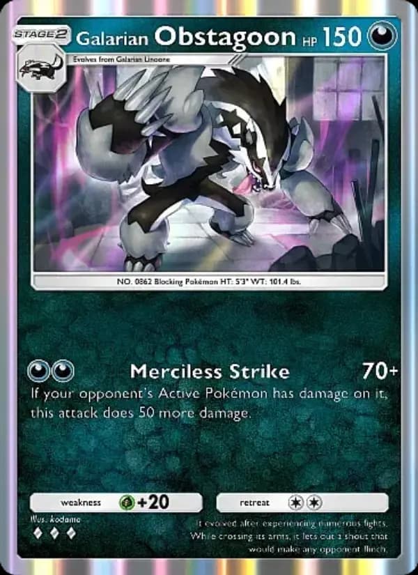 Galarian Obstagoon — Fantastical Parade, Three Diamond