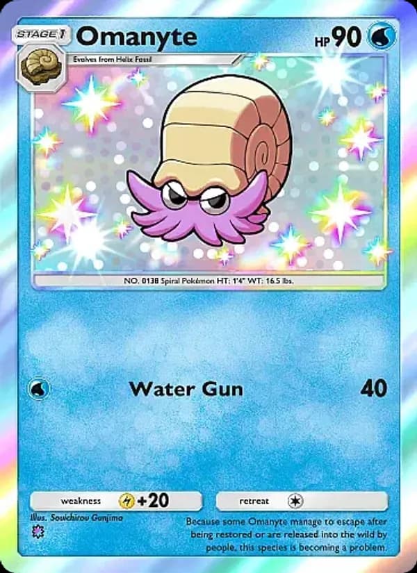 Omanyte — Fantastical Parade, One Shiny