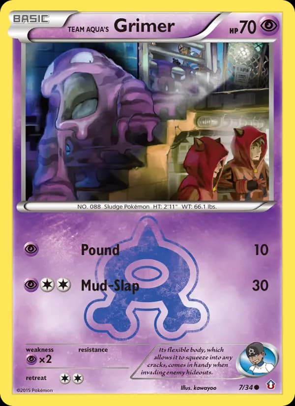 Team Aqua's Grimer — Double Crisis, Common