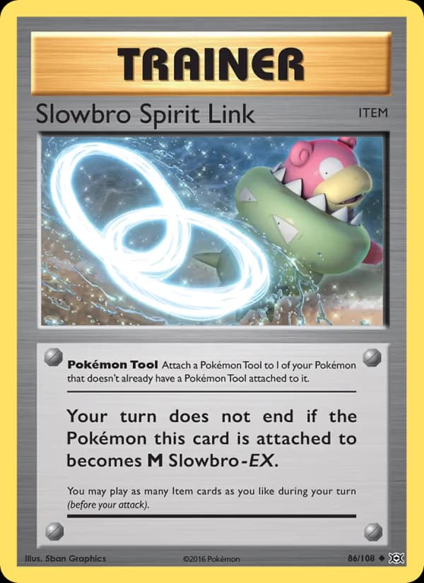 Slowbro Spirit Link — Evolutions, Uncommon