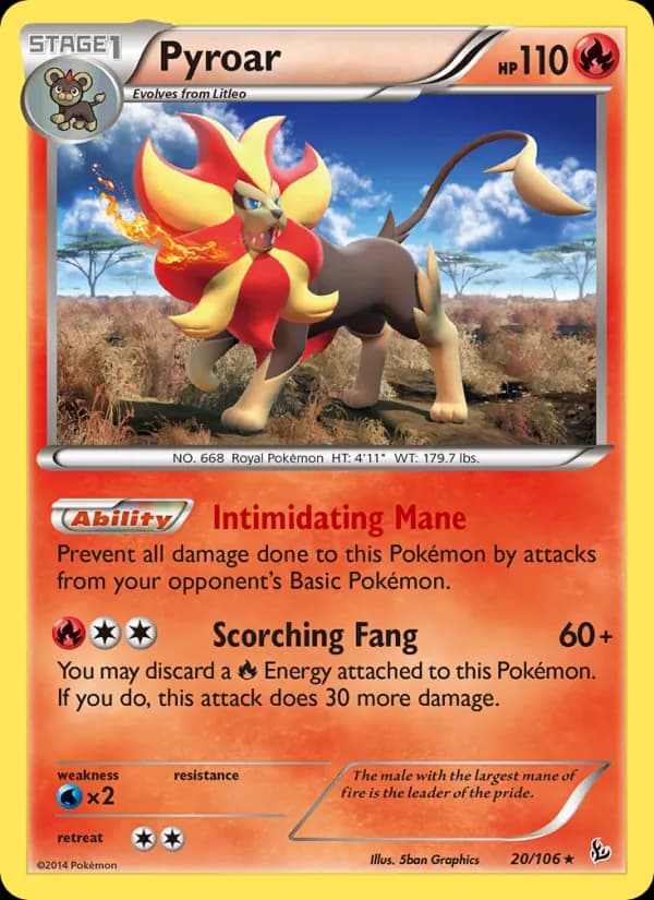 Pyroar — Flashfire, Rare