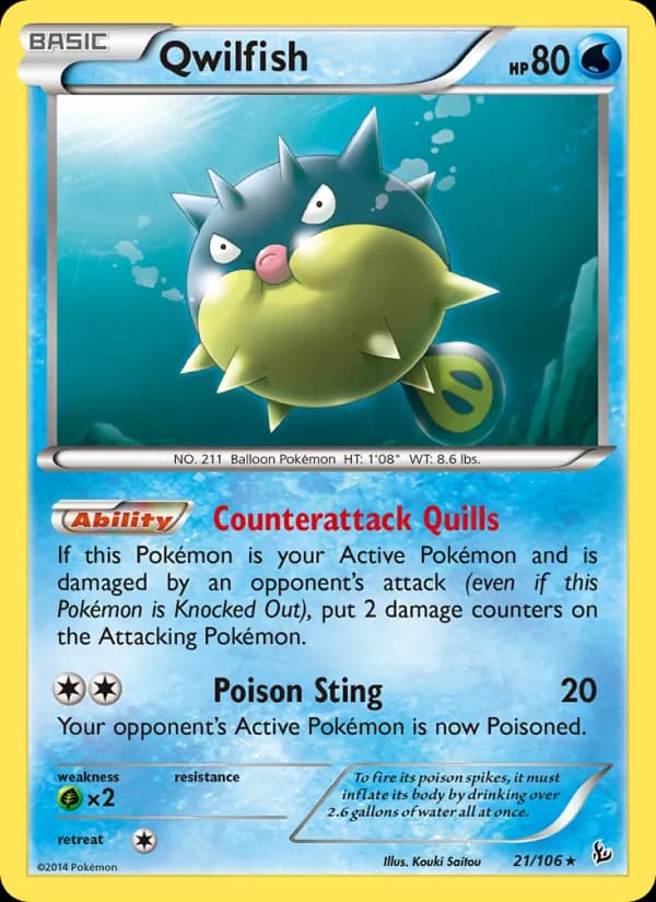 Qwilfish — Flashfire, Rare