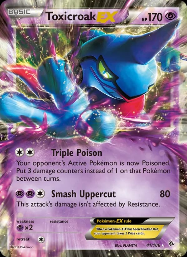 Toxicroak EX — Flashfire, Ultra Rare