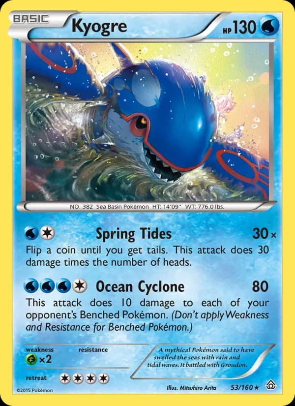 Kyogre — Primal Clash, Rare